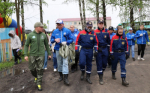 В рабочем поселке Красные Баки во время субботника привели в порядок территорию природного оврага